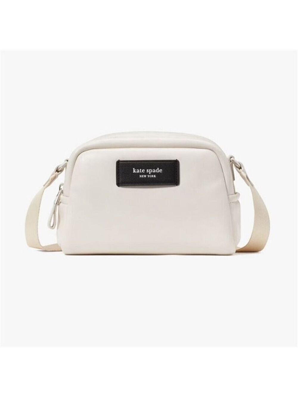 Kate Spade New York Small Puffed Crossbody Bag in Leather in White